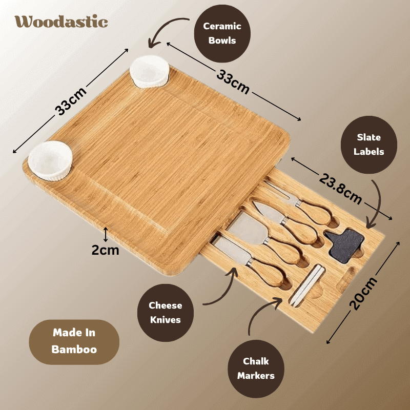 Woodastic™ Cheese Platter Set