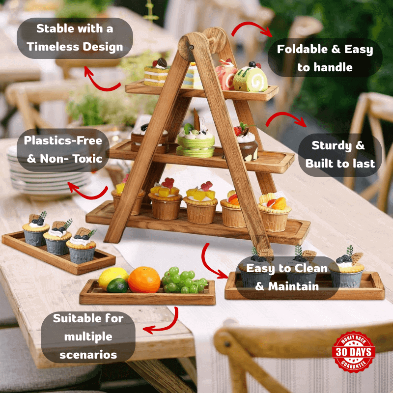 Woodastic™ 3 Layer Tray