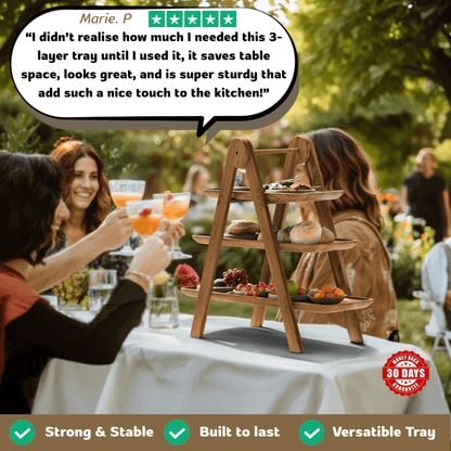 Woodastic™ 3 Layer Tray