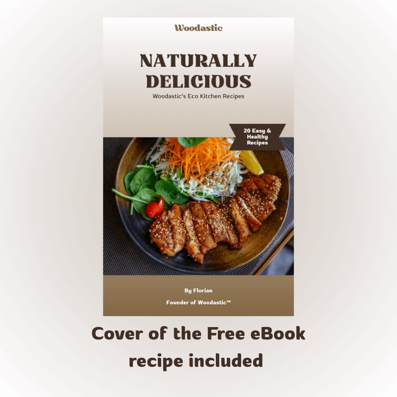 Woodastic™ 7Pcs Teak Wooden Utensil Set Woodastic, cover of ebook recipe.