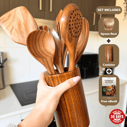 Woodastic™ Teak Wood Utensil Set