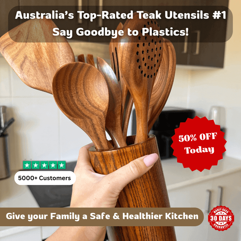 Woodastic™ Teak Wood Utensil Set