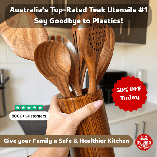 Woodastic™ Teak Wood Utensil Set
