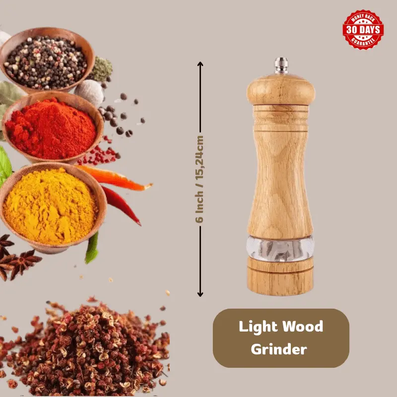Woodastic™ Spice Grinder light wood color